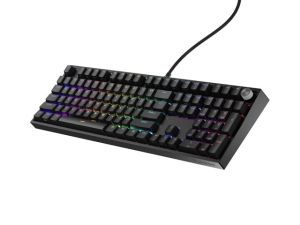 Keyboard Genesis Mechanical Gaming Keyboard Thor 404 Black RGB Backlight Outemu Peach Silent, US Layout