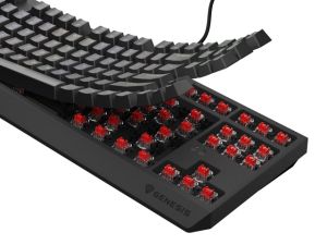 Keyboard Genesis Gaming Keyboard Thor 230 TKL US RGB Mechanical Outemu Red Black Hot Swap