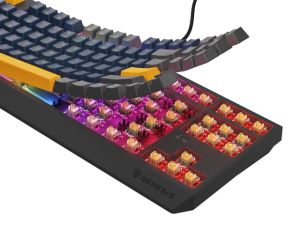 Keyboard Genesis Gaming Keyboard Thor 230 TKL Naval Blue Positive US Black RGB Mechanical Outemu Panda