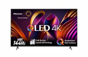 Hisense 65" E7NQ Pro TV, 4K Ultra HD 3840x2160, QLED, Quantum Dot, 144Hz, HDR 10+ adaptiv, HLG, Dolby Vision, DTS Virtual X, Smart TV, WiFi 5GHz, WiFi Direct, BT, Anyview Cast, 3xHDMI, 2xUSB , LAN, CI+, DVB-T2/C/S2, Negru