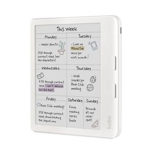 Cititor de cărți electronice Kobo Libra Color, ecran tactil E Ink Kaleido 7 inchi, 1680 x 1264, 32 GB, 2 GHz, Greutate 0,215 kg, Wireless Da, Comfort Light PRO, IPX8 - până la 60 de minute la 2 metri de apă, 15 fișiere formate suportate nativ, Alb