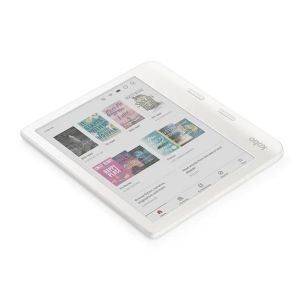Cititor de cărți electronice Kobo Libra Color, ecran tactil E Ink Kaleido 7 inchi, 1680 x 1264, 32 GB, 2 GHz, Greutate 0,215 kg, Wireless Da, Comfort Light PRO, IPX8 - până la 60 de minute la 2 metri de apă, 15 fișiere formate suportate nativ, Alb