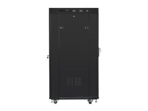 Communication cabinet Lanberg rack cabinet 19" free-standing 27U / 600x800 self-assembly flat pack with mesh door LCD, black