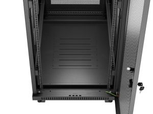 Communication cabinet Lanberg rack cabinet 19" free-standing 32U/600X1000 (FLAT PACK) with mesh door LCD black