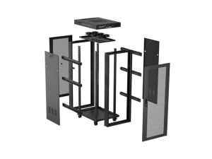 Communication cabinet Lanberg rack cabinet 19" free-standing 32U/600X1000 (FLAT PACK) with mesh door LCD black