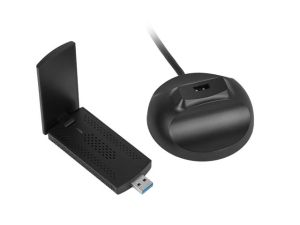 Adapter Lanberg USB adapter wireless network card nc-3000-wi ax3000 tri-band 2x internal antennas