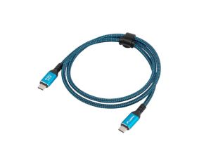 Cable Lanberg USB-C M/M 4.0 cable 1.5m 240w 8k 60hz black-blue