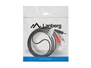Cable Lanberg mini jack 3.5mm (M) 3 pin -> 2X RCA (chinch) (M) cable 1.5m