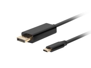 Cable Lanberg USB-C (M) -> Displayport(M) 1.2 4K 60hz cable 3m, black