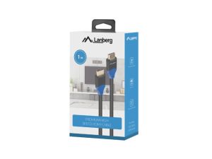 Cablu Lanberg HDMI M/M V2.0 cablu 1m 4K CU cutie, cutie neagra