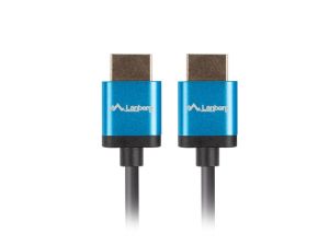 Cablu Lanberg HDMI M/M V2.0 4K cablu 0.5m, subtire, negru