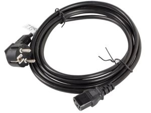 Cable Lanberg CEE 7/7 -> IEC 320 C13 power cord 3m VDE, black