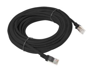Cable Lanberg patch cord CAT.5E 10m, black