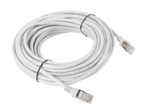Cable Lanberg patch cord CAT.5E 10m, grey