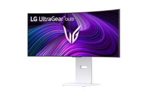 Monitor LG 34GX90SA-W, 34", OLED UltraGear 21:9 Curved Smart, IPS 0.03 ms, WQHD (3440x1440), 240Hz, HDR 10, 1500000:1, 250 cd/m2, DCI-P3 98.5%, USB 3.0, VRR, Free-sync, G-Sync, USB-C, PD 65W, HDMI, DP, PBP, Speakers, LG Switch, Height, Swivel, Tilt, White