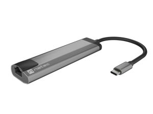 Docking station Natec Fowler Go Multiport Adapter 5 in 1, 2xUSB 3.0 HUB, HDMI 4K, USB-C PD, RJ45