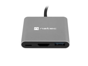 Docking station Natec USB-C Multiport Adapter 3 in 1 Fowler MINI USB 3.0, HDMI 4K, USB-C PD