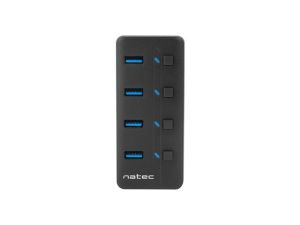 USB hub Natec USB 3.0 Hub Mantis 2 4-Port On/Off With AC Adapter
