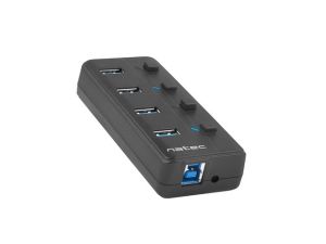 USB hub Natec USB 3.0 Hub Mantis 2 4-Port On/Off With AC Adapter