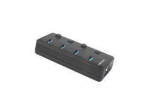 USB hub Natec USB 3.0 Hub Mantis 2 4-Port On/Off With AC Adapter