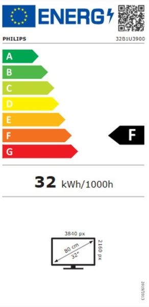 Монитор Philips 32B1U3900, 31.5" VA WLED, 3840x2160@60Hz, 4ms GtG, 350cd m/2, 3500:1, 50M:1 DCR, FlickerFree, Blue Light Soft., 3Wx2, Tilt, Height Adjust, Pivot, Swivel, 2xHDMI, DP, USB hub
