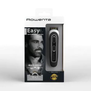 Mașină de tuns Rowenta TN9140F4, Multistyler Trim & Style Easy, păr + barbă + corp + ureche și nas, fără fir, umedă și uscată, lungime minimă de tuns 0,5 mm, lamă de păr 42 mm, 6 piepteni de păr fix, lungimi de tuns 3, 6, 9 , 12, mm, lama de barba 32mm, 3