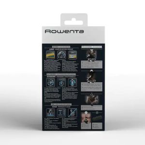 Mașină de tuns Rowenta TN9140F4, Multistyler Trim & Style Easy, păr + barbă + corp + ureche și nas, fără fir, umedă și uscată, lungime minimă de tuns 0,5 mm, lamă de păr 42 mm, 6 piepteni de păr fix, lungimi de tuns 3, 6, 9 , 12, mm, lama de barba 32mm, 3
