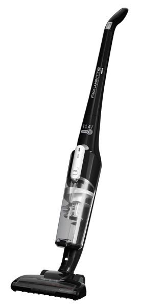 Vacuum cleaner Rowenta RH6545WH, AIR FORCE EXTREME, cyclonic technology, 14.4V lithium ion battery, up to 30 min. running time, 5 h recharging time, Head with LED, dust container capacity: 0.65 L, 80 dB(A), black
