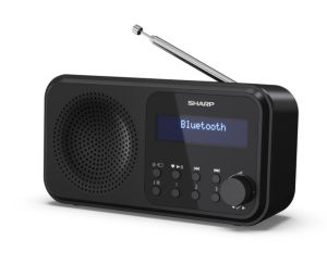 Radio Sharp Radios DR-P420(BK), PORTABLE DIGITAL RADIO, Bluetooth 5.0, 20 DAB+/DAB/FM, Auto time/date, LCD Display, Dual alarm, Micro USB x1 (power supply), 3.5mm Headphone jack / line-out, Black