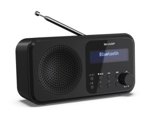 Radio Sharp Radios DR-P420(BK), PORTABLE DIGITAL RADIO, Bluetooth 5.0, 20 DAB+/DAB/FM, Auto time/date, LCD Display, Dual alarm, Micro USB x1 (power supply), 3.5mm Headphone jack / line-out, Black