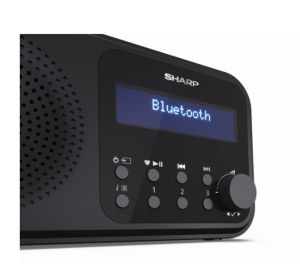 Radio Sharp Radios DR-P420(BK), PORTABLE DIGITAL RADIO, Bluetooth 5.0, 20 DAB+/DAB/FM, Auto time/date, LCD Display, Dual alarm, Micro USB x1 (power supply), 3.5mm Headphone jack / line-out, Black