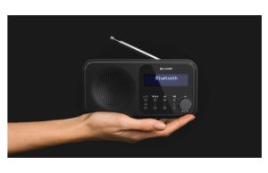 Radio Sharp Radios DR-P420(BK), PORTABLE DIGITAL RADIO, Bluetooth 5.0, 20 DAB+/DAB/FM, Auto time/date, LCD Display, Dual alarm, Micro USB x1 (power supply), 3.5mm Headphone jack / line-out, Black