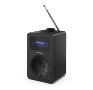 Radio Sharp Radios DR-430(BK), DIGITAL RADIO, Bluetooth 5.0, 5W, 20 DAB+/DAB/FM, Auto time/date, LCD Display, Dual alarm, 3.5mm Headphone jack / line-out, Black