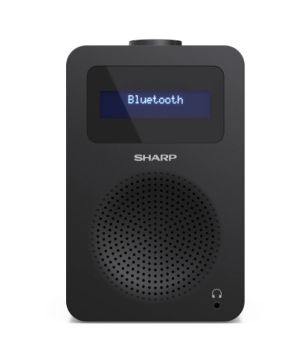 Radio Sharp Radios DR-430(BK), DIGITAL RADIO, Bluetooth 5.0, 5W, 20 DAB+/DAB/FM, Auto time/date, LCD Display, Dual alarm, 3.5mm Headphone jack / line-out, Black