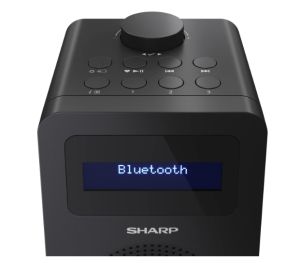 Radio Sharp Radios DR-430(BK), DIGITAL RADIO, Bluetooth 5.0, 5W, 20 DAB+/DAB/FM, Auto time/date, LCD Display, Dual alarm, 3.5mm Headphone jack / line-out, Black