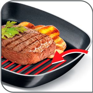 Frying pan Tefal B5694053, Easy Plus Grill Frypan  26X26 cm