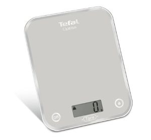 Везна Tefal BC5004V2, Optiss silver, ultra slim glass, 5 kg / 1g/ml graduation, tara, liquid function, 2 batteries LR03 AAA included, new markings on product