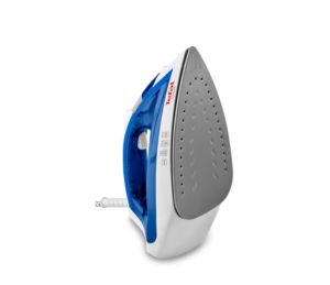 Fier de calcat Tefal FV1711E0, Virtuo alb & albastru catifea, 1800W - 0-24g/min - shot 80g/min - talpa PTFE - rezervor apa 200 ml - lungime cablu 1,9 m - functie anti picurare
