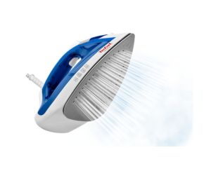 Fier de calcat Tefal FV1711E0, Virtuo alb & albastru catifea, 1800W - 0-24g/min - shot 80g/min - talpa PTFE - rezervor apa 200 ml - lungime cablu 1,9 m - functie anti picurare
