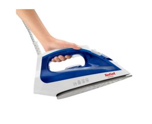 Fier de calcat Tefal FV1711E0, Virtuo alb & albastru catifea, 1800W - 0-24g/min - shot 80g/min - talpa PTFE - rezervor apa 200 ml - lungime cablu 1,9 m - functie anti picurare