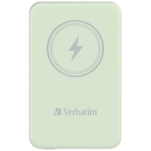 External battery Verbatim MCP-5GN Power Pack 5000 mAh with UBS-C® PD 20W / Magnetic Wireless Charging 15W Green