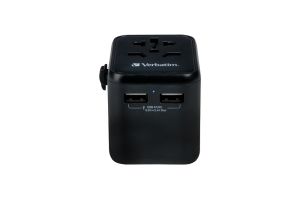 Adapter Verbatim UTA-01 Universal Travel Adapter with 2 x USB-A ports
