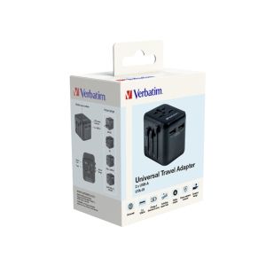 Adapter Verbatim UTA-01 Universal Travel Adapter with 2 x USB-A ports