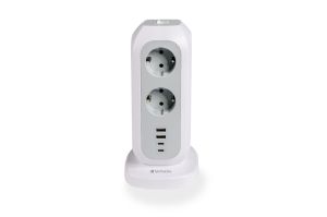 Splitter Verbatim EUPT-01 EU Power Tower 11 AC with 2 x USB-C / 2 x USB-A