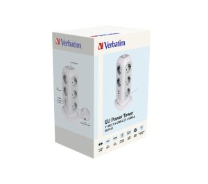 Splitter Verbatim EUPT-01 EU Power Tower 11 AC with 2 x USB-C / 2 x USB-A