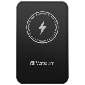 External battery Verbatim MCP-5BK Power Pack 5000 mAh with UBS-C® PD 20W / Magnetic Wireless Charging 15W Black