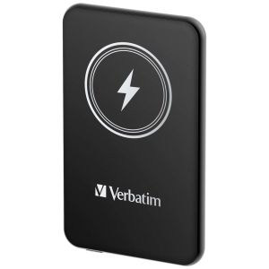 External battery Verbatim MCP-5BK Power Pack 5000 mAh with UBS-C® PD 20W / Magnetic Wireless Charging 15W Black