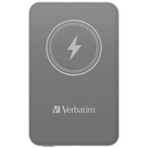 External battery Verbatim MCP-5GY Power Pack 5000 mAh with UBS-C® PD 20W / Magnetic Wireless Charging 15W Gray