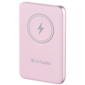 External battery Verbatim MCP-10PK Power Pack 10000 mAh with UBS-C® PD 20W / Magnetic Wireless Charging 15W Pink