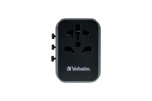 Adapter Verbatim UTA-03 Universal Travel Adapter with 1 x USB-C PD 30W & QC 3.0 / 2 x USB-C / 2 x USB-A